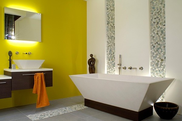 ванная комната - желтый цвет